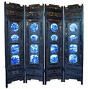 Chinese Four Panel Porcelain Screen