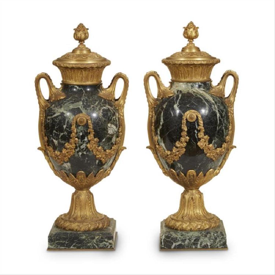A Pair Of Louis Xvi Style Ormolu Mounted Serpentine (1 of 1)