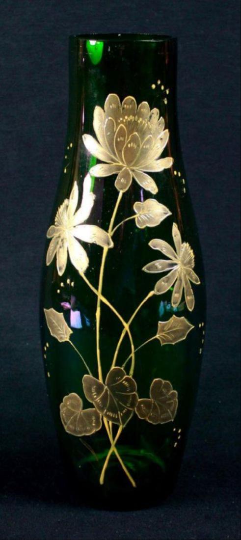 Moser Style Gilt Decorated Vase (1 of 5)