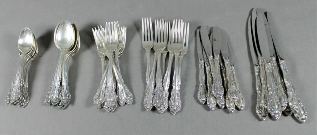 48 Pc. Alvin Sterling Silver Flatware Set (1 of 8)