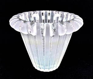 Lalique "Royat" Moulded & Frosted Vase