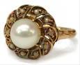 Ladies 14Kt & Pearl Estate Ring