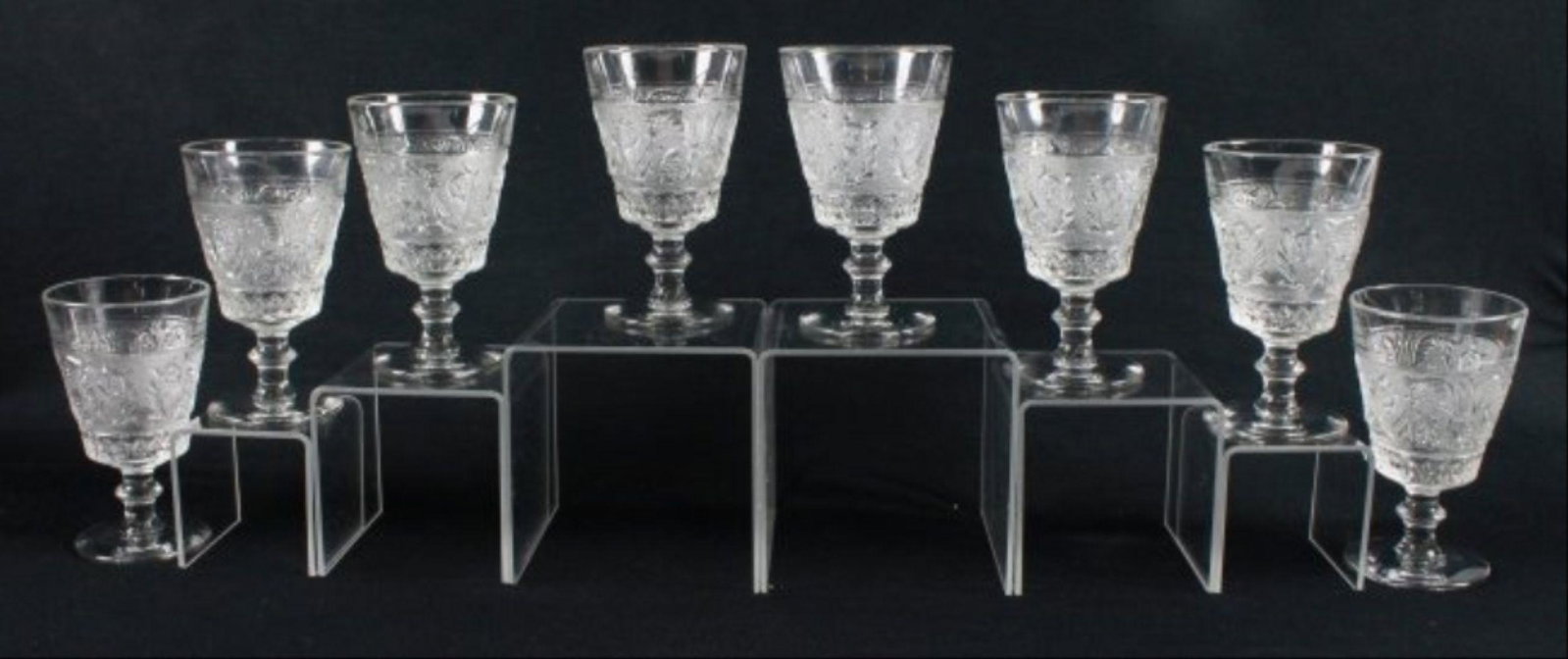 Duncan & Miller -Sandwich Clear Pattern Champage: Measures 5 1/2" X 3 3/8