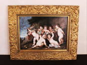 Kpm Porcelain Plaque "Playful Cherubs"