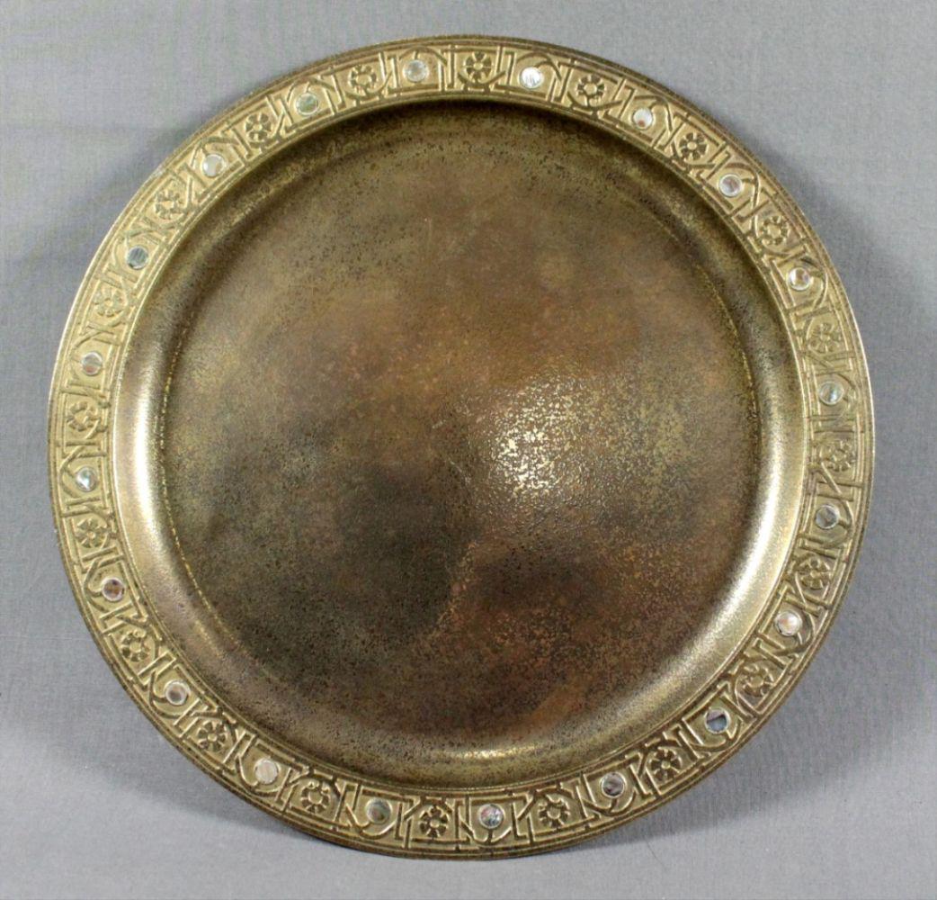Tiffany Studios Ny Bronze Tray With Mother Of Pearl (1 of 4)