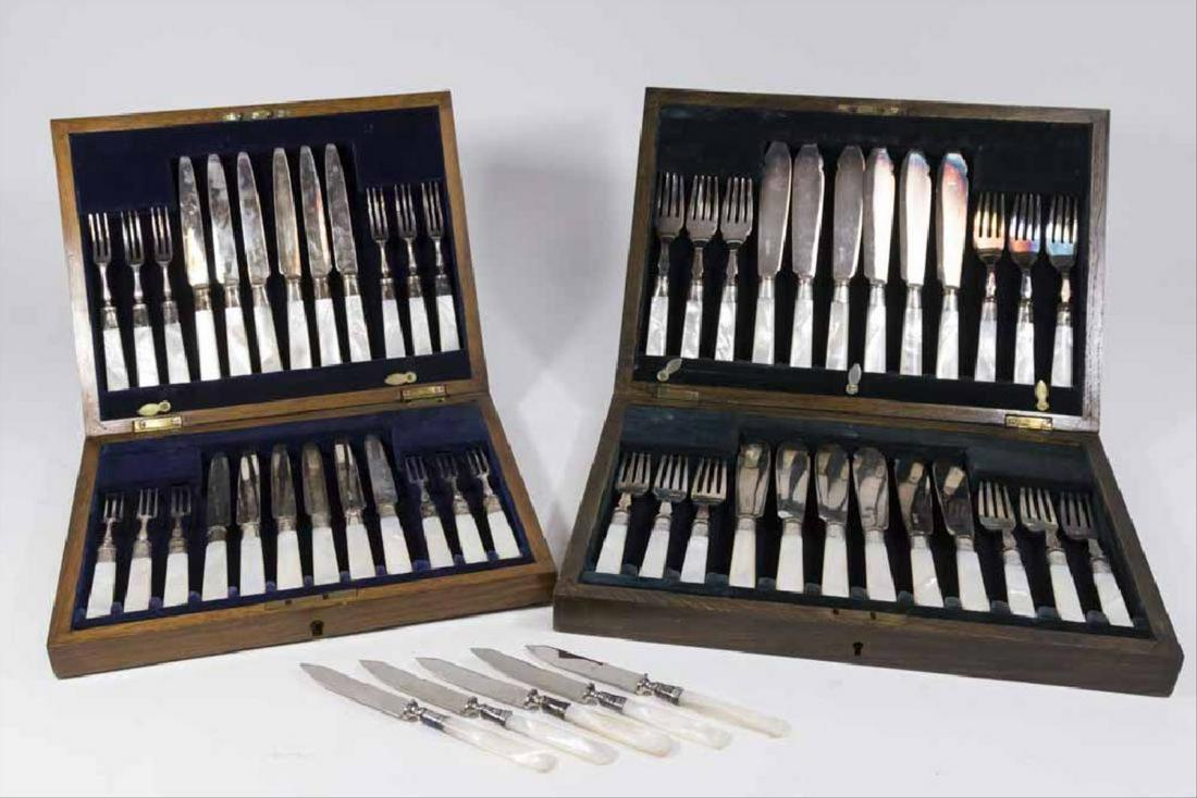 2 Boxed Fish Sets With Sterling Bands (1 of 3)