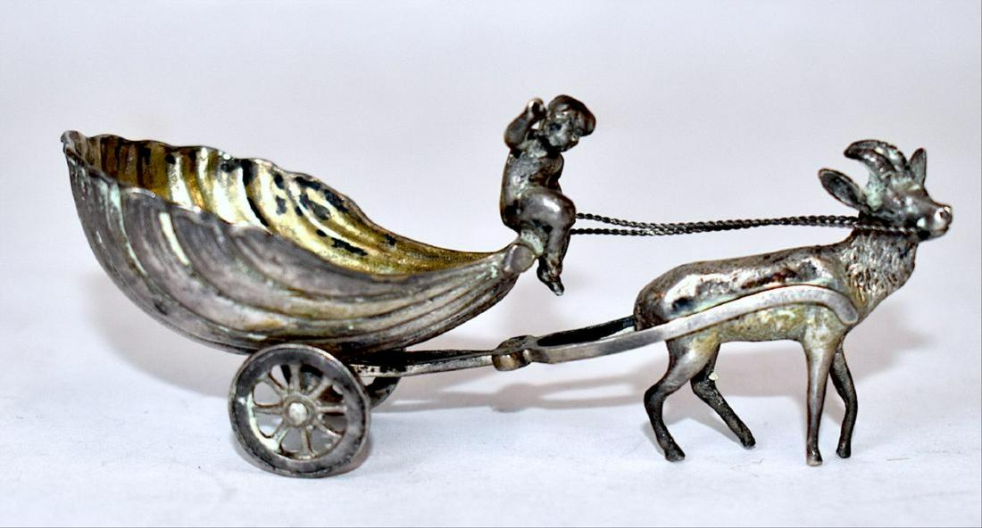 800 Silver Figural Master Salt On Wheels (1 of 7)