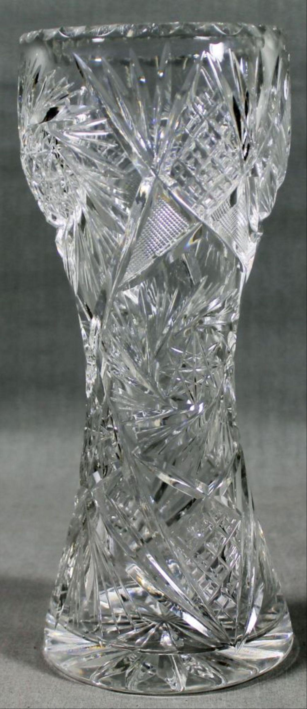 Antique Abp Cut Glass Vase (1 of 4)