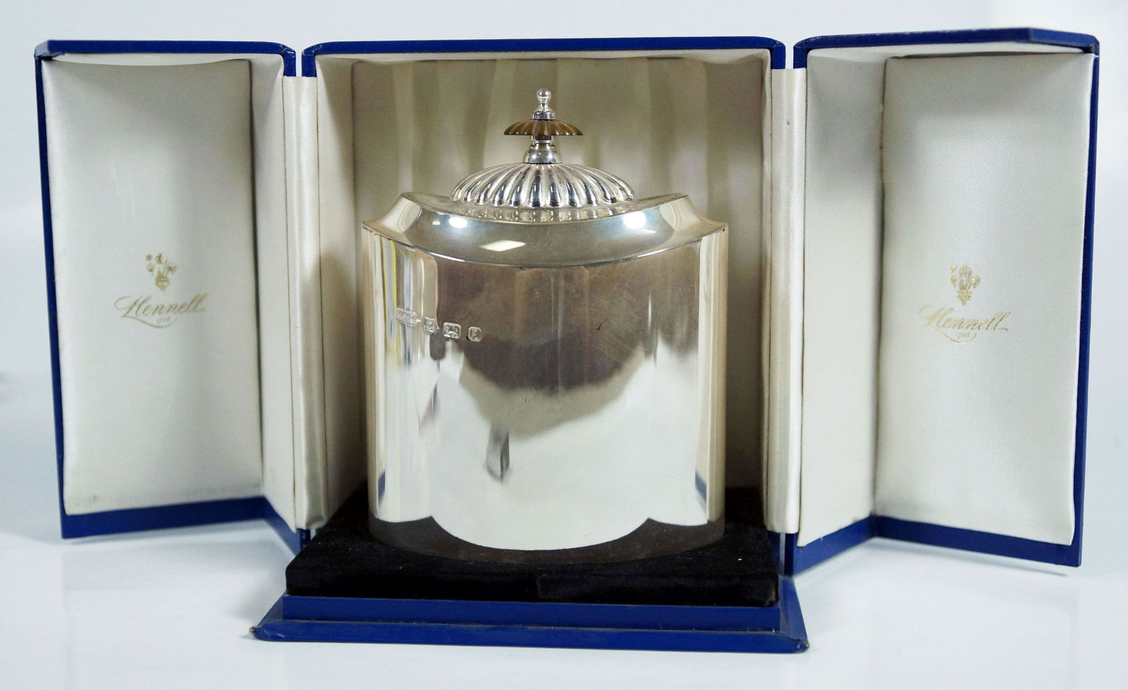 English Silver Tea Caddie In Box (1 of 4)