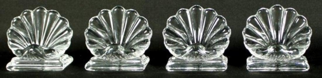 Baccarat Place Card Holders 4 Pc: Measures 2 1/2" X 2 1/2"