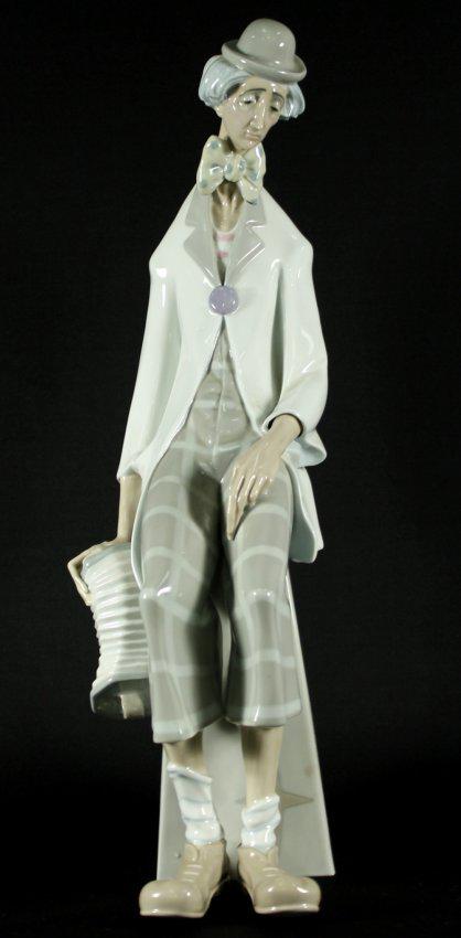 Lladro Figure Of Sad Clown With Accordion (1 of 4)