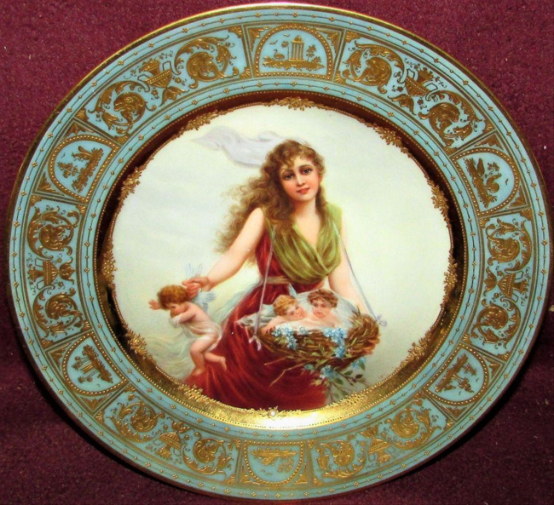 Antique Royal Porcelain Cabinet Plate Vienna Portrait (1 of 7)