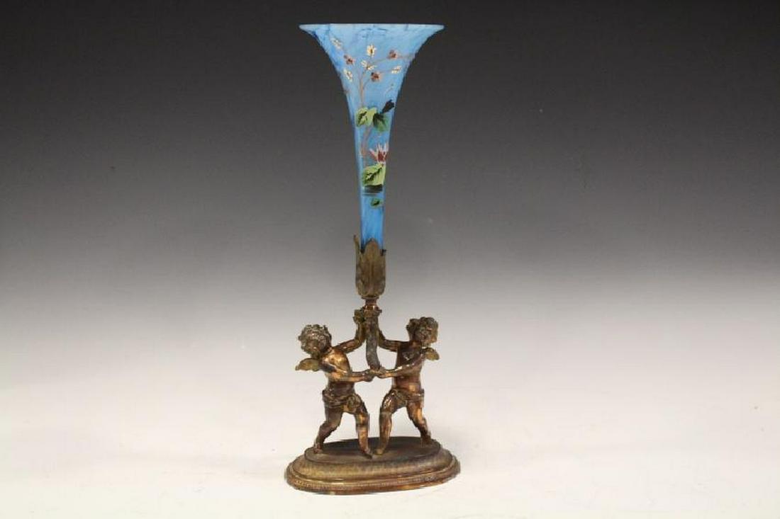 Victorian Art Glass Figural Putti Epergne (1 of 2)