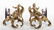 Pair Of French Rococo Gilt Bronze Figural Chenets