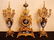Monumental 19Th Century Limoges Enamel Clock Set