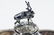Repousse Silvered Metal Inkwell With Deer - 2
