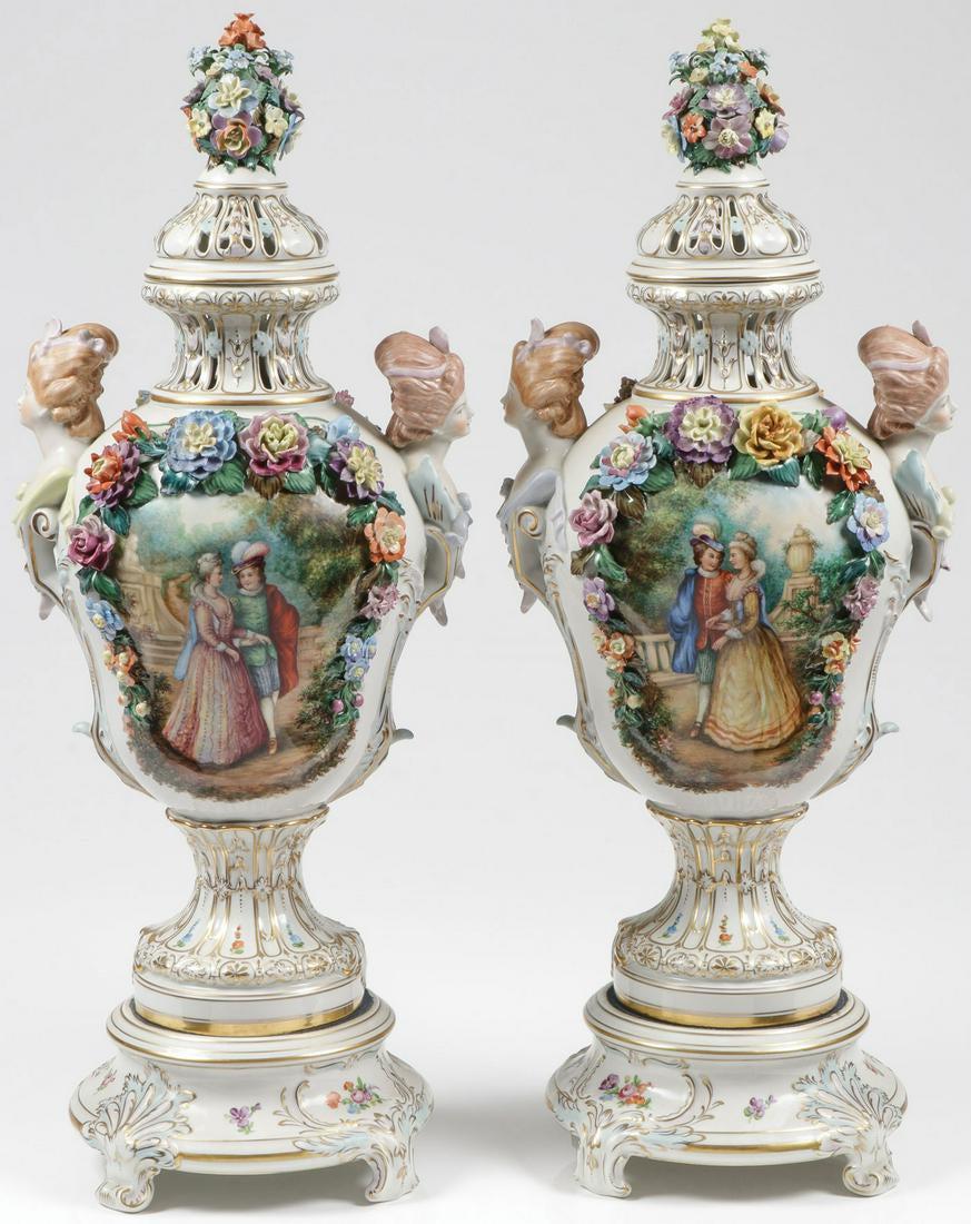 Dresden Porcelain Potpourri Urns (1 of 6)
