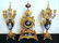 Monumental 19Th Century Limoges Enamel Clock Set