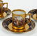 Royal Vienna Porcelain Demi Tasse Cups, Saucers - 6