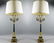 Pair Of French Marble And Bronze Candelabra Lamps 43" X