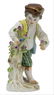 19Th C. Meissen Porcelain Figure Boy Cutting Flowers