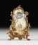 Continental Miniature Gilt Bronze And Enamel Clock