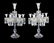 A Pair Of Baccarat Molded Glass Candelabra
