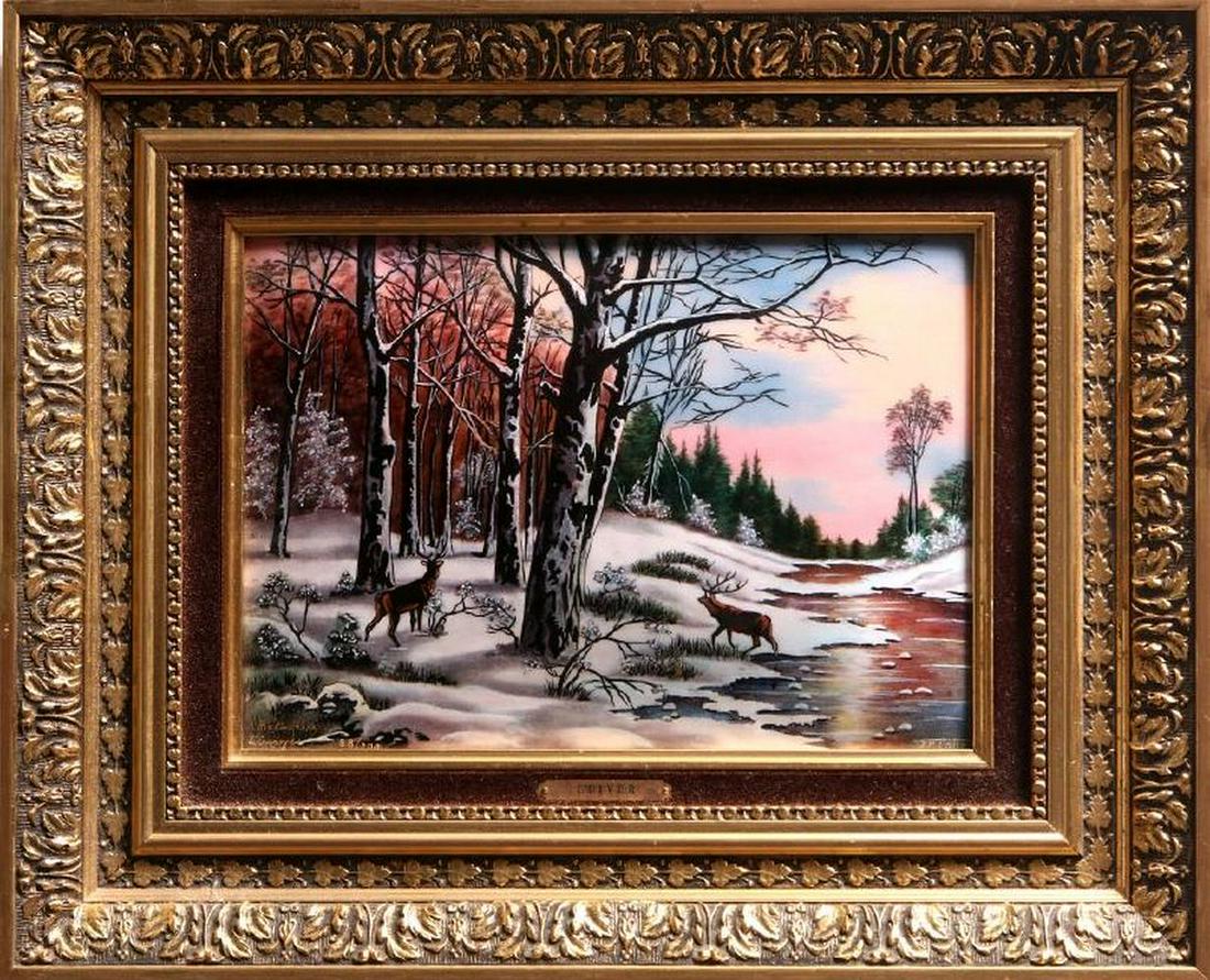 Jean Loup Enamel Plaque "Winter" (1 of 2)