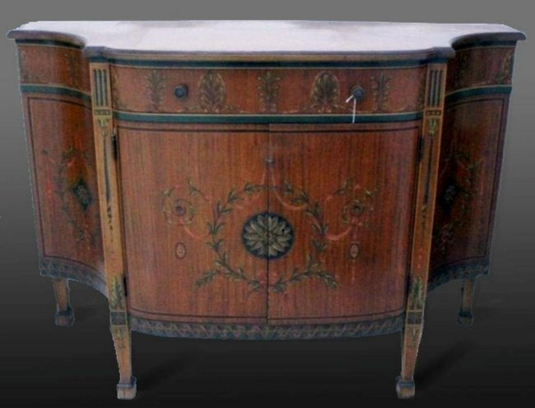 Louis Xv Style Polychrome Satinwood Side Cabinet (1 of 4)