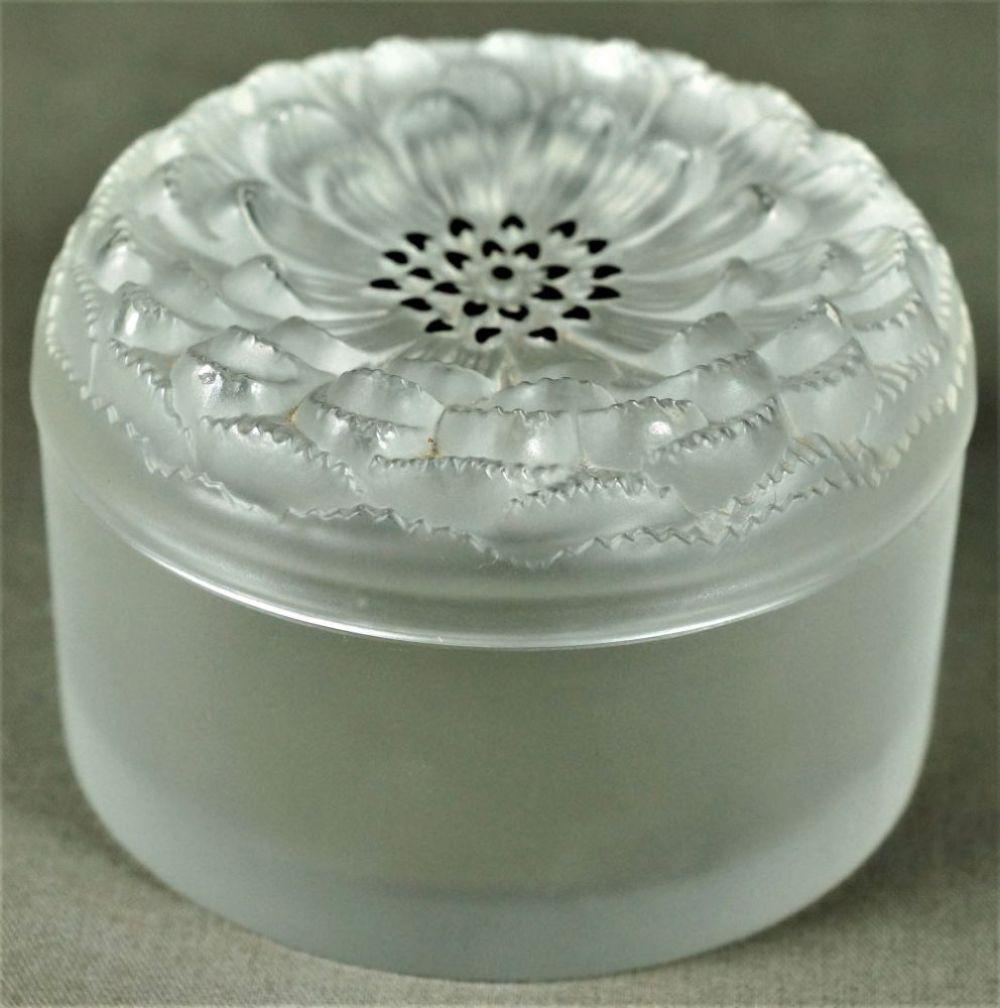 Lalique Crystal Âƒ Â‚ Dahlia Vanity Box (1 of 3)