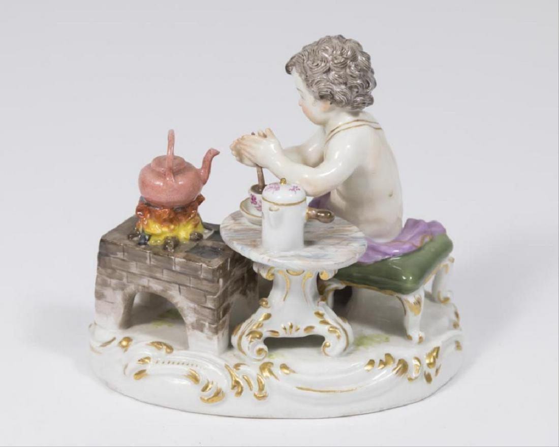 19Th Century Meissen Figure Of Putti With Teapot On (1 of 2)