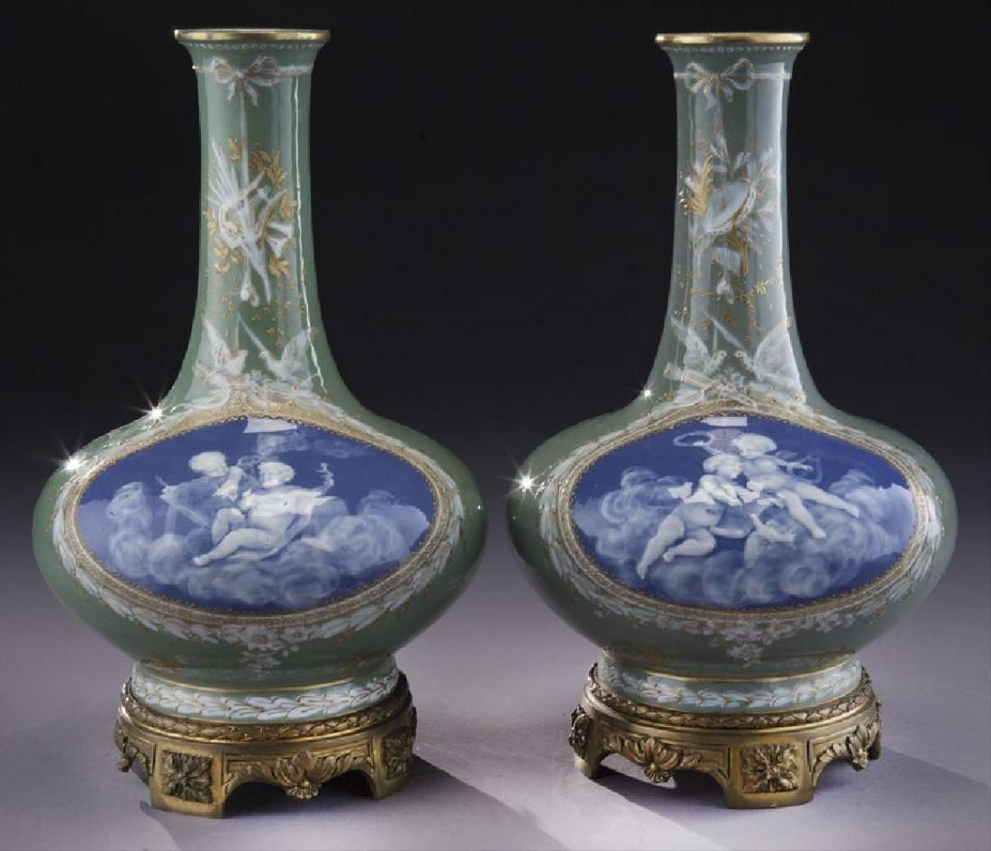 Pr. Pate-Sur-Pate Porcelain Vases (1 of 8)