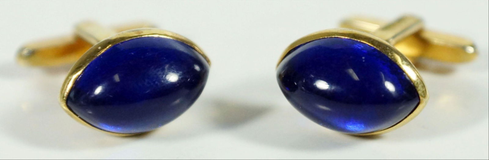 Bronze "Hickok" Cufflinks With Blue Insets (1 of 3)