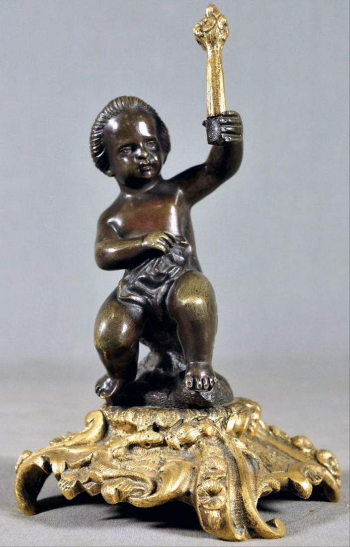Small Bronze Figure On Gilt Bronze Base (1 of 4)