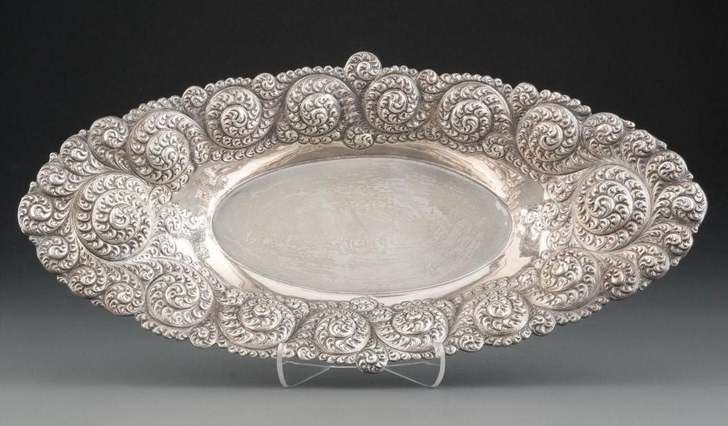 A Gorham Mfg. Co. Silver Bread Tray (1 of 3)