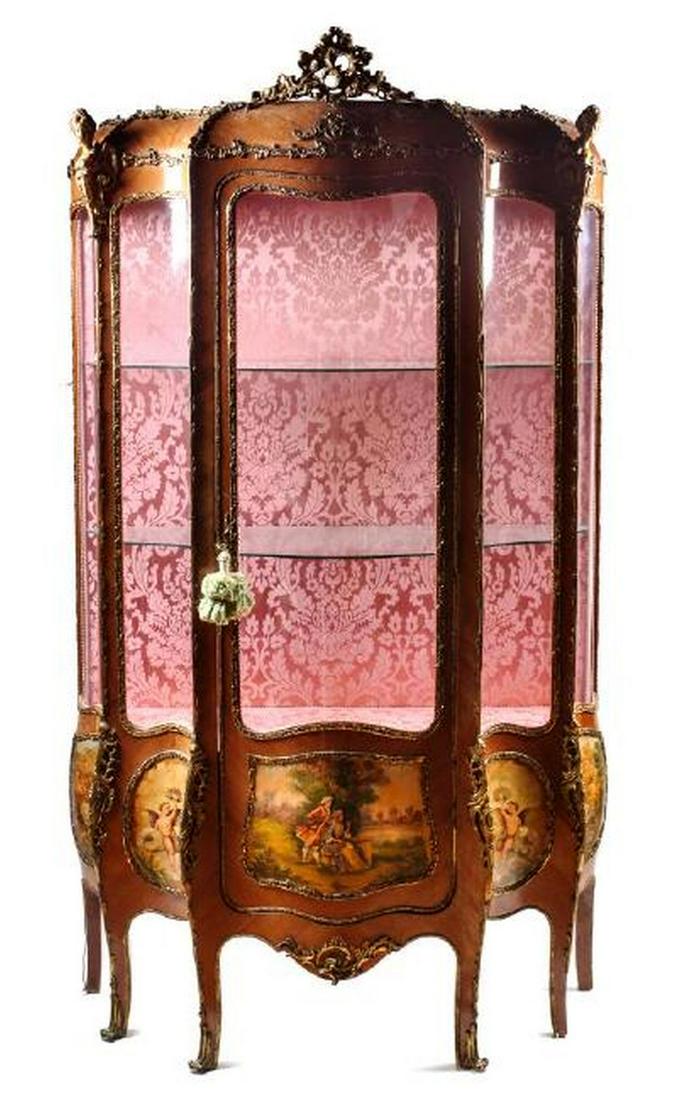 Vernis Martin Decorated Vitrine Height 85 X Width 40 X (1 of 1)