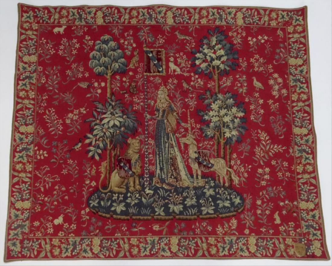 Vintage French Medieval Style Tapestry Wall Hanging (1 of 3)
