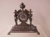 19Th C. Continental Bronze Desk Clock