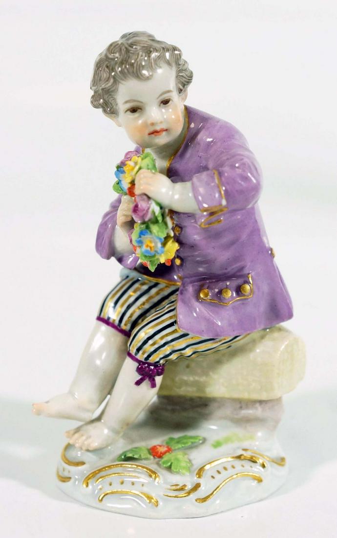 Meissen Signed Porcelain Figure With Purple Coat (1 of 3)