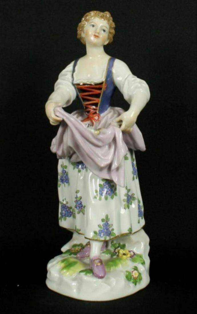 Meissen Figure Of Woman Holding Dress (1 of 6)