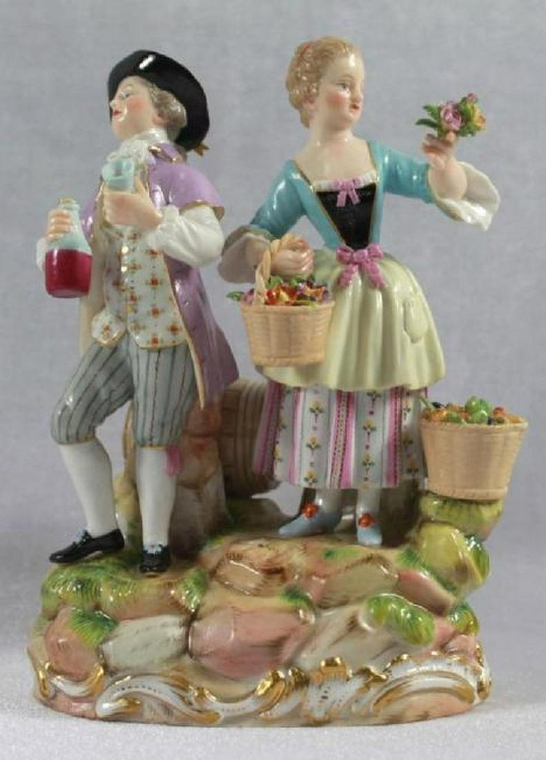 Late 19Th C Meissen Saxony Group Of Man And Woman (1 of 8)