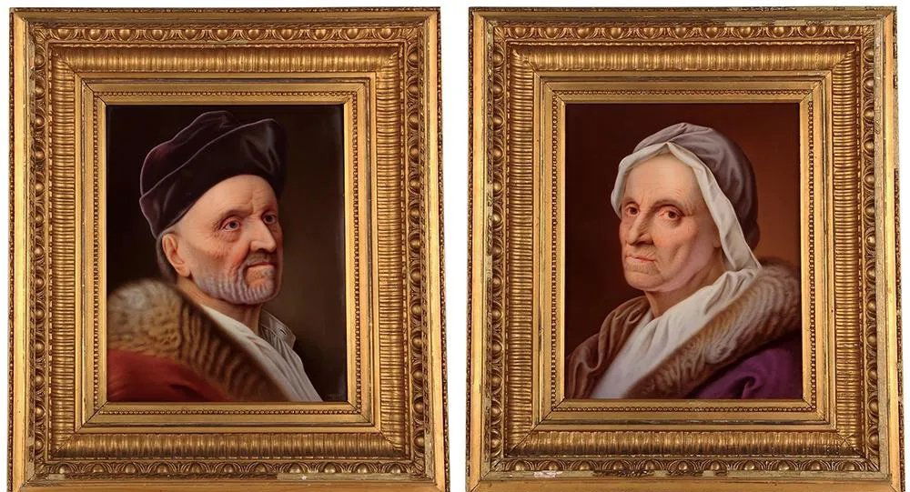Pair K.P.M. porcelain plaques (1 of 2)