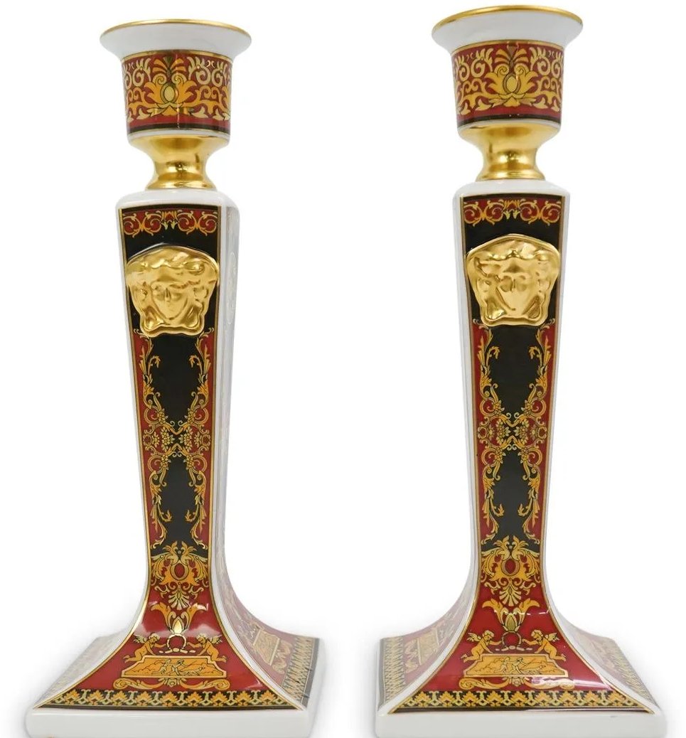 Versace Rosenthal \"Medusa\" Candle Sticks (1 of 6)