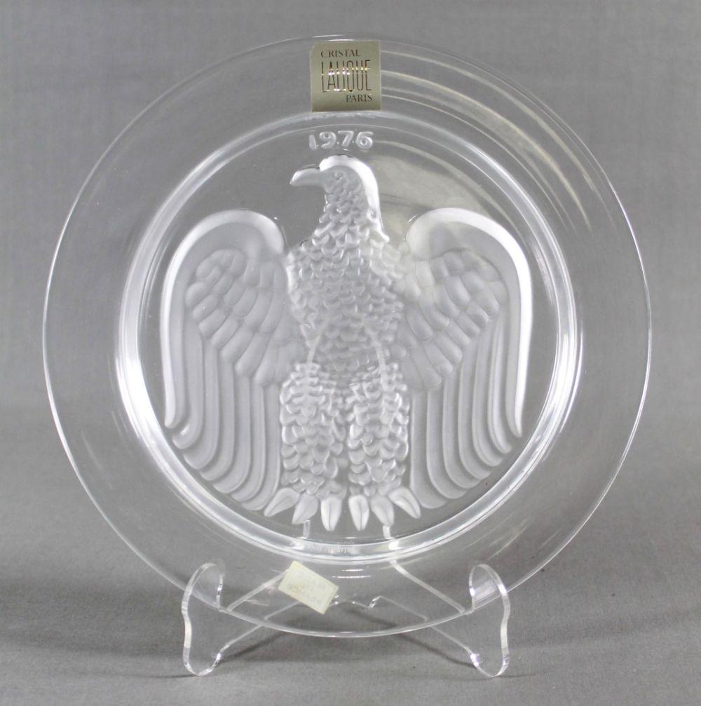 Antique Lalique Collector Plate" American Eagle-1976" (1 of 3)