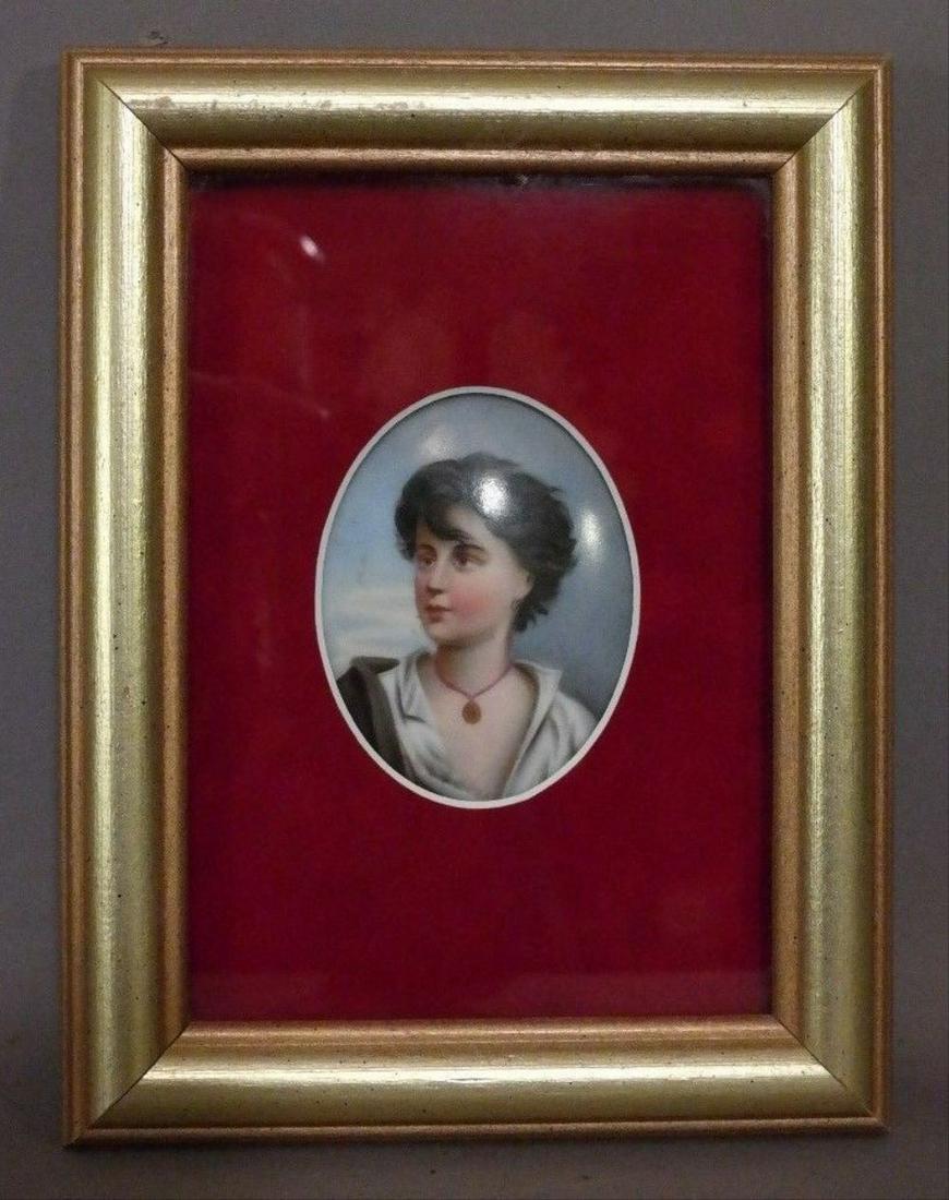 Antique Art Deco Era Miniature Plaque Young Boy (1 of 7)