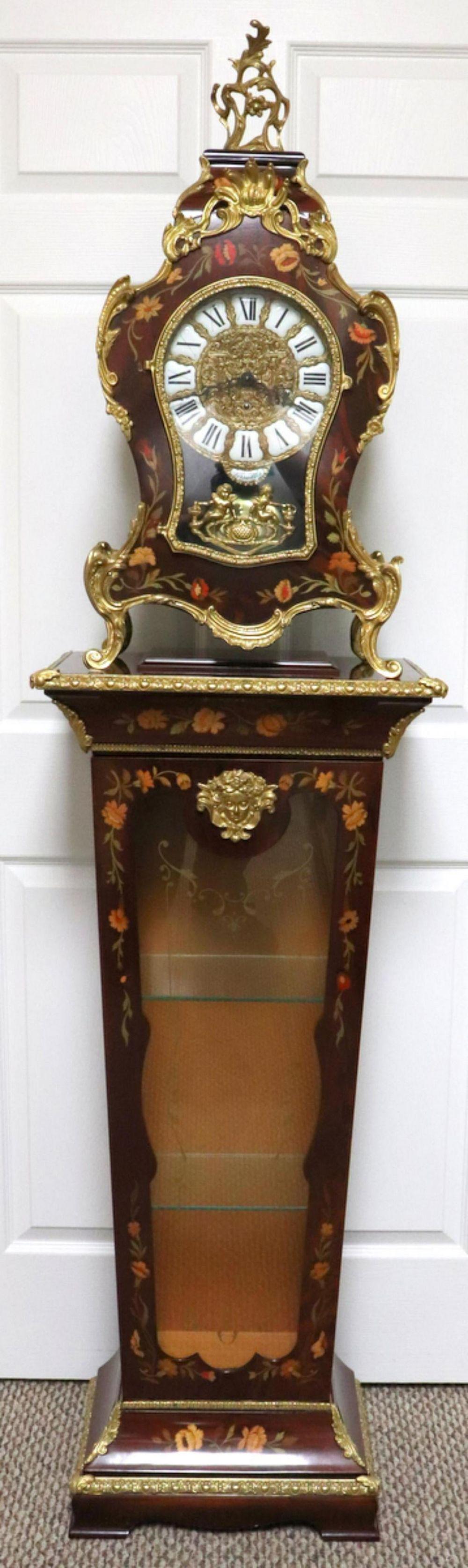 Late 20Th C. Versailles Clock & Pedestal Cabinet (1 of 6)