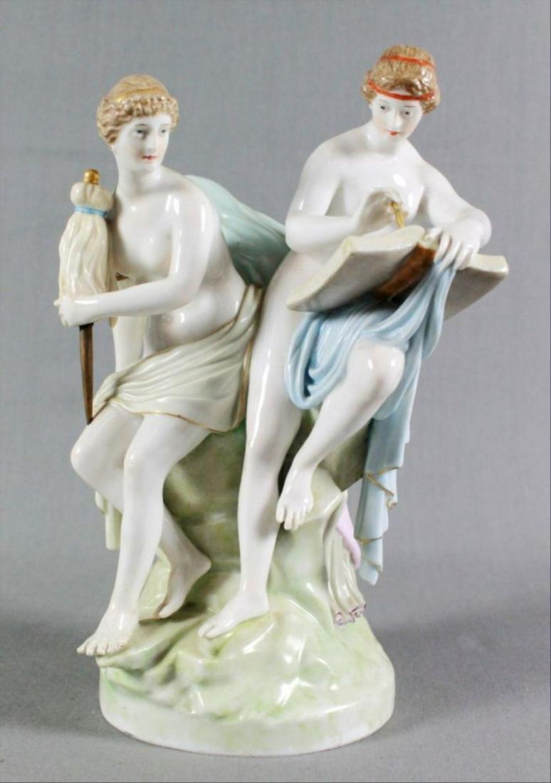 8 3/4" Rare Antique Kpm Berlin Figure Of 3 Young Girls (1 of 5)