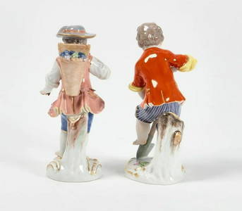 Two Meissen Porcelain Figures, 20th Century