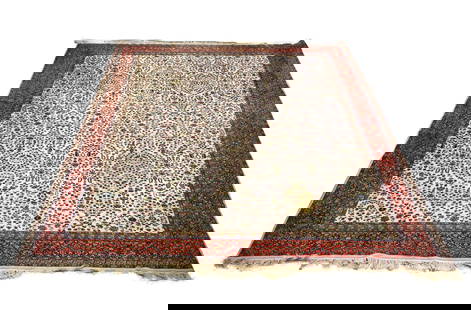 Persian Wool Carpet: 16" L, 11.9" H