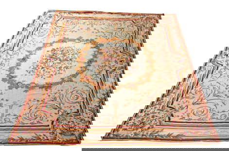 Aubusson Style Floral Tapestry: 134" x 100"